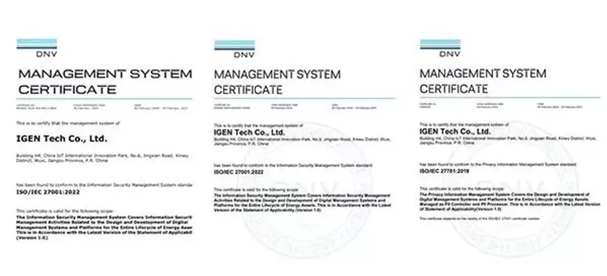 IGEN Tech a réussi le succès de l'audit international de double certification ISO 27001/27701