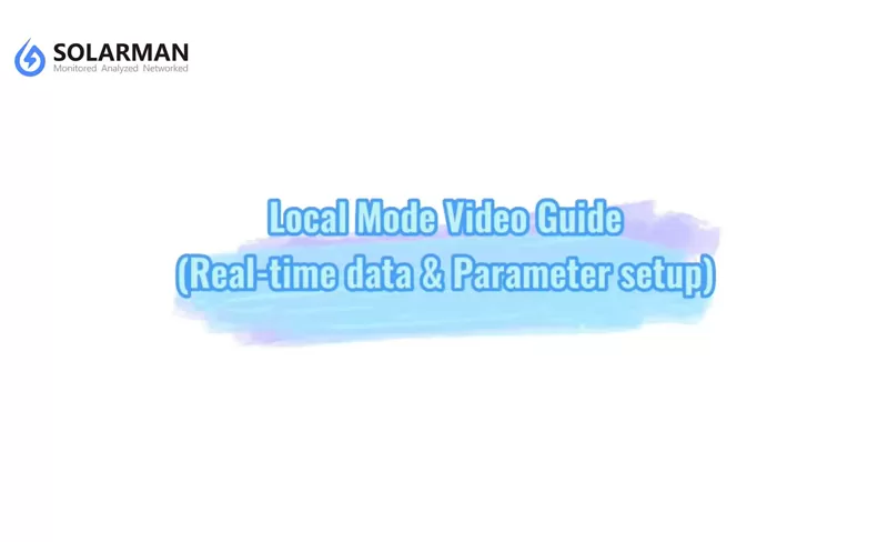 Guide vidéo en mode local pour les applications commerciales Smart SetAPP & SOLARMAN Smart & SOLARMAN
