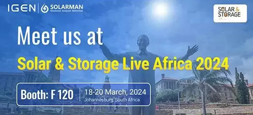 Rencontrez SOLARMAN au 2024 Solar & Storage Live Arfica
