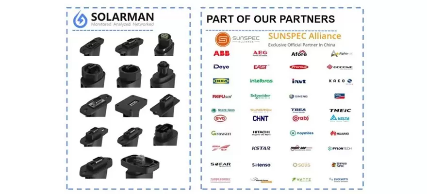 Applicabilité puissante et large compatibilité de l'enregistreur de données SOLARMAN
