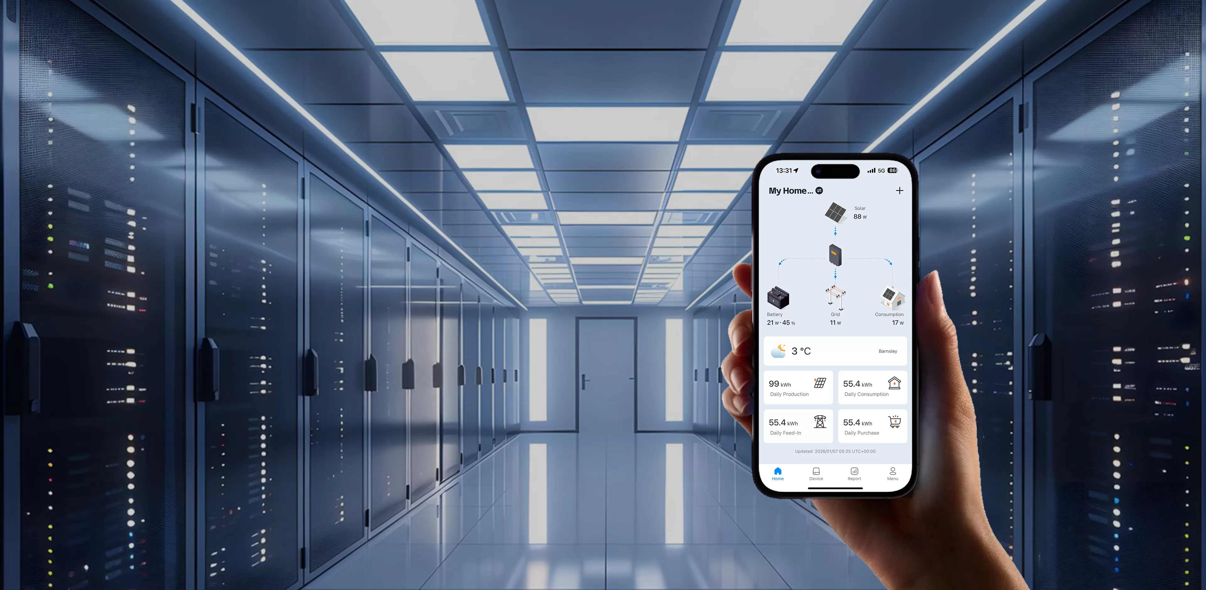 Logiciel de surveillance de stockage solaire